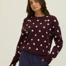 Deandra Polka Dot Cozy Sweater Womens Outerwear Sweater Threads 4 Thought 