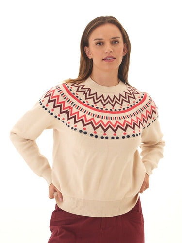 Deandra Fair Isle Cozy Sweater Womens Outerwear Sweater Threads 4 Thought 