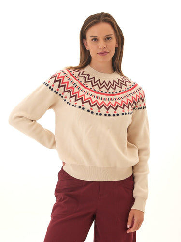 Deandra Fair Isle Cozy Sweater Womens Outerwear Sweater Threads 4 Thought 
