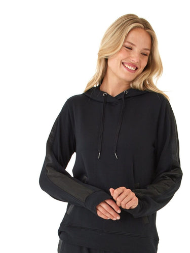 Romi Feather Fleece Trim Detail Hoodie Threads 4 Thought 
