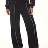 Milly Slub Terry Piping Detail Boot Cut Pant Womens Bottoms Sweatpants Threads 4 Thought 