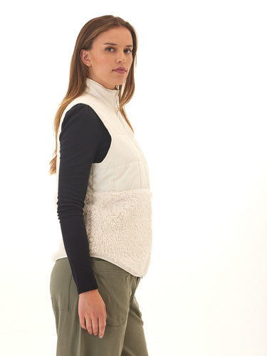 Janey Puffer Sherpa Mix Vest Threads 4 Thought 