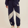Eulalie Cotton Terry Patchwork Jogger Womens Bottoms Sweatpants Threads 4 Thought 