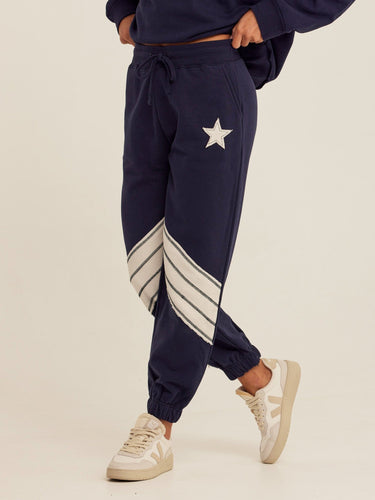 Eulalie Cotton Terry Patchwork Jogger Womens Bottoms Sweatpants Threads 4 Thought 