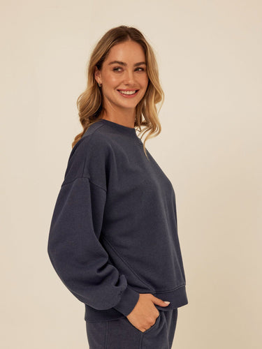 Kaitlyn Mineral Wash Fleece Sweatshirt Womens Outerwear Sweatshirt Threads 4 Thought 