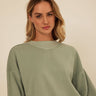 Kaitlyn Mineral Wash Fleece Sweatshirt Womens Outerwear Sweatshirt Threads 4 Thought 