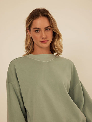Kaitlyn Mineral Wash Fleece Sweatshirt Womens Outerwear Sweatshirt Threads 4 Thought 