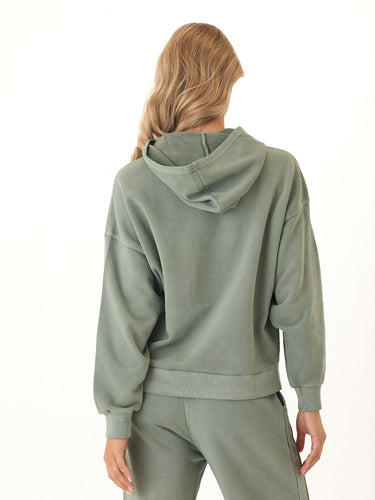 Tanya Mineral Wash Cotton Terry Pullover Hoodie Womens Outerwear Sweatshirt Threads 4 Thought 