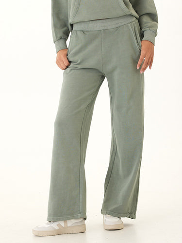 Esmeralda Mineral Wash Cotton Terry Wide Leg Pant Womens Bottoms Sweatpants Threads 4 Thought 