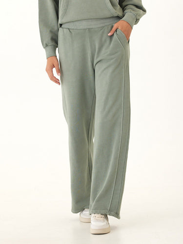 Esmeralda Mineral Wash Cotton Terry Wide Leg Pant Womens Bottoms Sweatpants Threads 4 Thought 