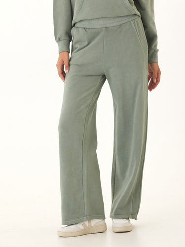 Esmeralda Mineral Wash Cotton Terry Wide Leg Pant Womens Bottoms Sweatpants Threads 4 Thought 