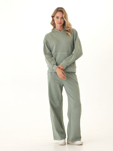Esmeralda Mineral Wash Cotton Terry Wide Leg Pant Womens Bottoms Sweatpants Threads 4 Thought 