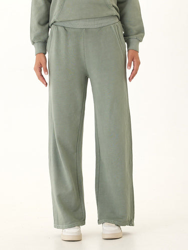 Esmeralda Mineral Wash Cotton Terry Wide Leg Pant Womens Bottoms Sweatpants Threads 4 Thought 