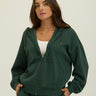 Corissa Triblend Fleece Zip Hoodie Womens Outerwear Sweatshirt Threads 4 Thought 