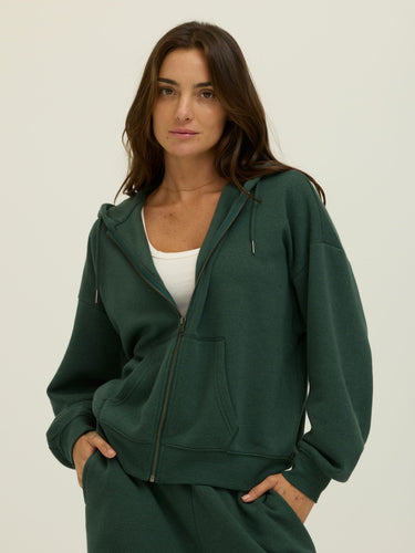 Corissa Triblend Fleece Zip Hoodie Womens Outerwear Sweatshirt Threads 4 Thought 