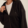 Corissa Triblend Fleece Zip Hoodie Womens Outerwear Sweatshirt Threads 4 Thought 