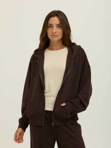 Corissa Triblend Fleece Zip Hoodie Womens Outerwear Sweatshirt Threads 4 Thought 