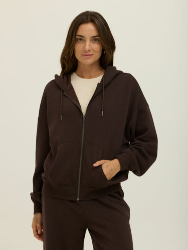 Corissa Triblend Fleece Zip Hoodie Womens Outerwear Sweatshirt Threads 4 Thought 