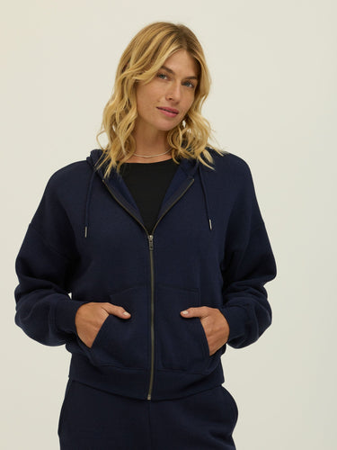 Corissa Triblend Fleece Zip Hoodie Womens Outerwear Sweatshirt Threads 4 Thought 