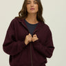 Corissa Triblend Fleece Zip Hoodie Womens Outerwear Sweatshirt Threads 4 Thought 