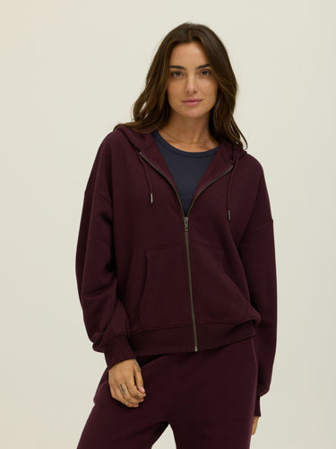 Corissa Triblend Fleece Zip Hoodie Womens Outerwear Sweatshirt Threads 4 Thought 