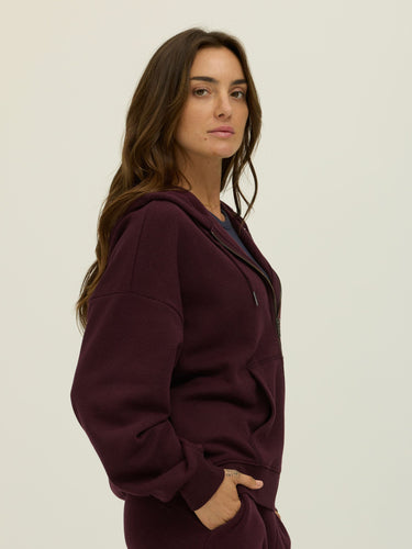 Corissa Triblend Fleece Zip Hoodie Womens Outerwear Sweatshirt Threads 4 Thought 