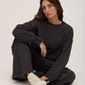Roxanna Mineral Wash Fleece Tie Cuff Sweatshirt Womens Outerwear Sweatshirt Threads 4 Thought 