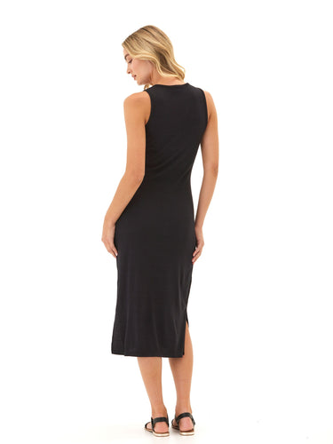 Lois Feather Rib Henley Tank Dress Womens Dresses Threads 4 Thought 
