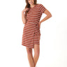 Valerie Caribbean Stripe Eco Jersey Knotted Dress Womens Dresses Threads 4 Thought 
