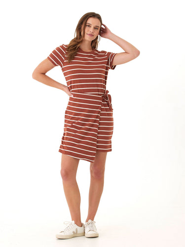 Valerie Caribbean Stripe Eco Jersey Knotted Dress Womens Dresses Threads 4 Thought 