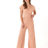 Lilyanna Smocked Jersey Flutter Sleeve Jumpsuit Womens Rompers Threads 4 Thought 