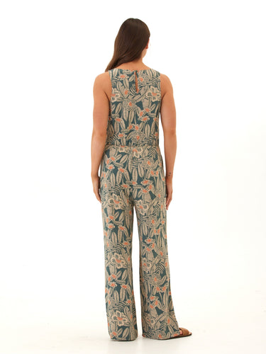 Colleen Island Flora Print Woven Jumpsuit Womens Rompers Threads 4 Thought 