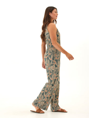 Colleen Island Flora Print Woven Jumpsuit Womens Rompers Threads 4 Thought 