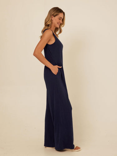 Eira Smocked Jersey Jumpsuit Threads 4 Thought 
