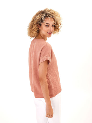 Celia Gauze Top Womens Tops Short Threads 4 Thought 