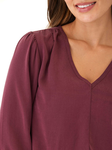 Aubree Eco Woven Smocked Waist Blouse Womens Tops Long Shirt Threads 4 Thought 