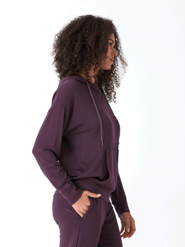 Madge Feather Fleece Pullover Hoodie Threads 4 Thought 