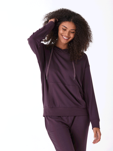 Madge Feather Fleece Pullover Hoodie Threads 4 Thought 