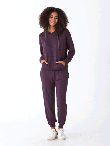 Madge Feather Fleece Pullover Hoodie Threads 4 Thought 
