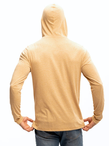 Long Sleeve Triblend Jersey Hoodie Mens Tops Tshirt Long Threads 4 Thought 