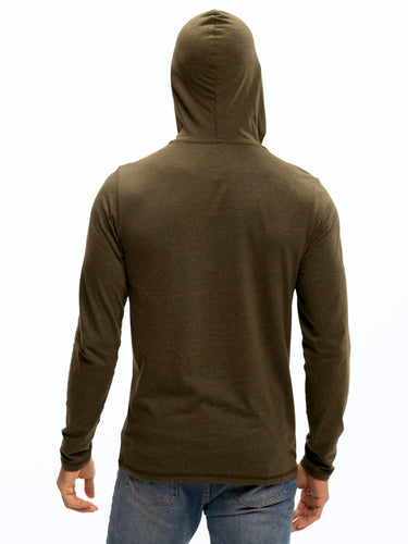 Long Sleeve Triblend Jersey Hoodie Mens Tops Tshirt Long Threads 4 Thought 