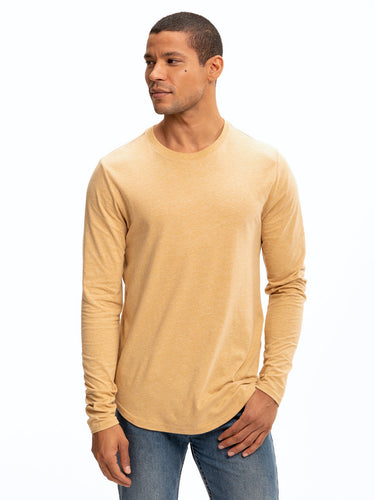 Kye Triblend Long Sleeve Crew Mens Tops Tshirt Long Threads 4 Thought 
