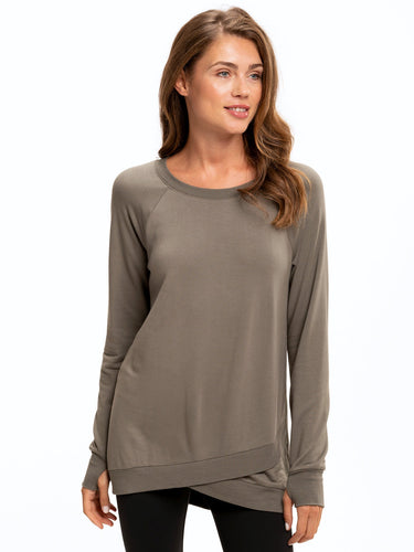 Leanna Feather Fleece Tunic Womens Outerwear Sweatshirt Threads 4 Thought 