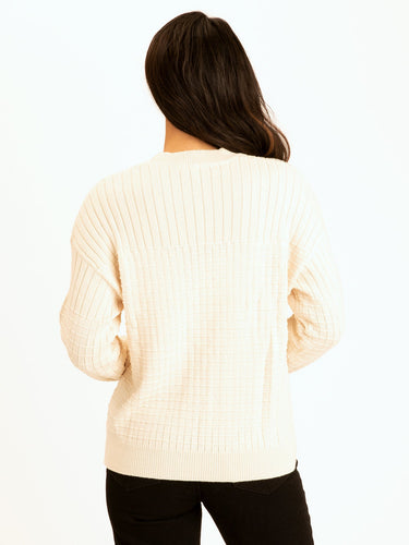 Bibiana Mixed Media Sweater Womens Outerwear Sweater Threads 4 Thought 